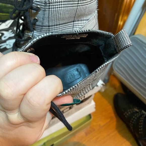 Plaid Lace Up Boots - Picture 9 of 10